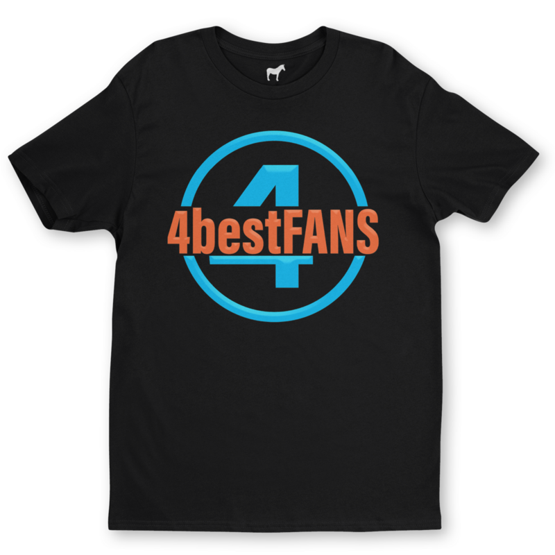 T-Shirt Schwarz mit Logo 4bestFANS